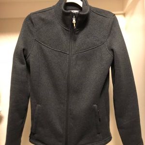 Gray north face sweater jacket